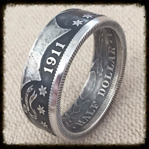 1898-1915 Barber Half Dollar - Makes a Beautiful Ring - Sizes Available 8 - 14.5