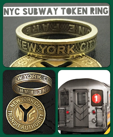 New York City Subway Token Ring Vintage - Sizes 4.5 to 11