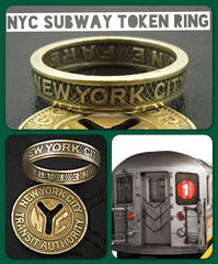 New York City Subway Token Ring Vintage - Sizes 4.5 to 11 , Token Rings - Coin Jewelry Co, Coin Jewelry Co - Coin Rings - Quarters - Half Dollars - Silver Dollars 
 - 1