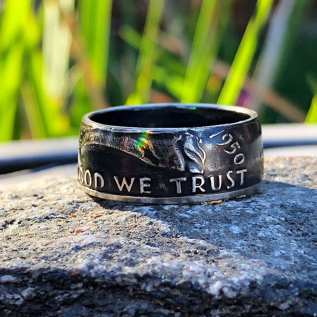 Half dollar coin ring on sale