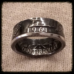 1932-1964 Silver Quarter - Birth Year Coin Ring Hand Made - Sizes 4.75 - 7.5 , Quarters Birth Years - Coin Jewelry Co, Coin Jewelry Co - Coin Rings - Quarters - Half Dollars - Silver Dollars 
 - 1
