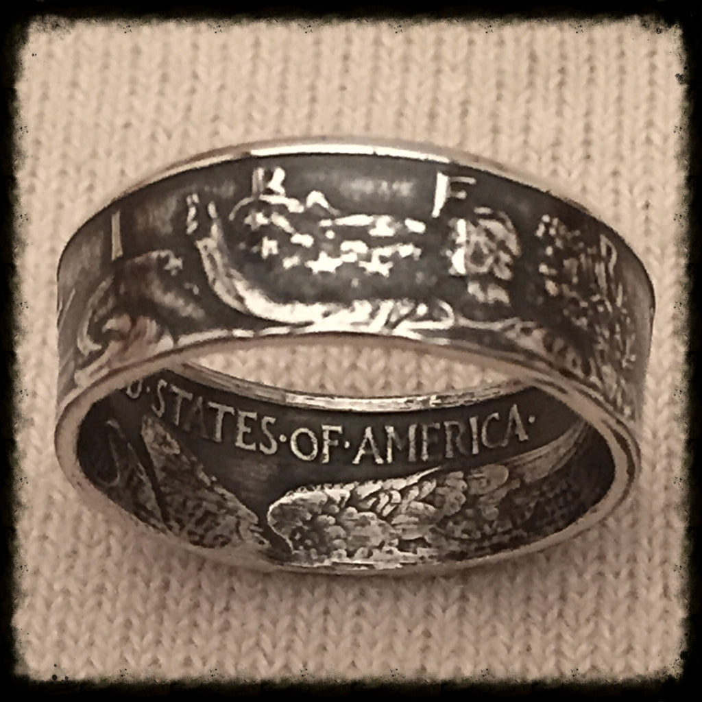 1935 1947 Walking Liberty Half Dollar Coin Ring Sizes 7 14.5 Coin Jewelry Co Coin Rings Quarters Half Dollars Silver Dollars
