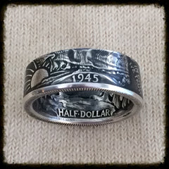 1935-1947 Walking Liberty Half Dollar Coin Ring - Sizes 8.5 - 14.5 , Half Dollar - Coin Jewelry Co, Coin Jewelry Co - Coin Rings - Quarters - Half Dollars - Silver Dollars 
 - 1